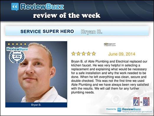 Bryan Bocks
ABLE Plumbing Technician
since 2003

See complete list of client reviews at: http://goo.gl/G4ehxT