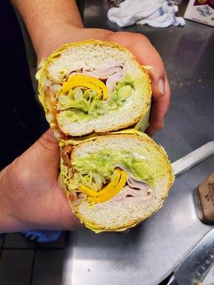 Turkey, Avocado, Cheese Sandwich