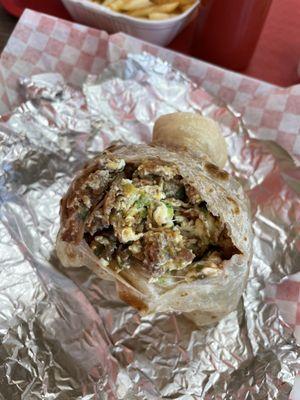 Machaca huevo burrito