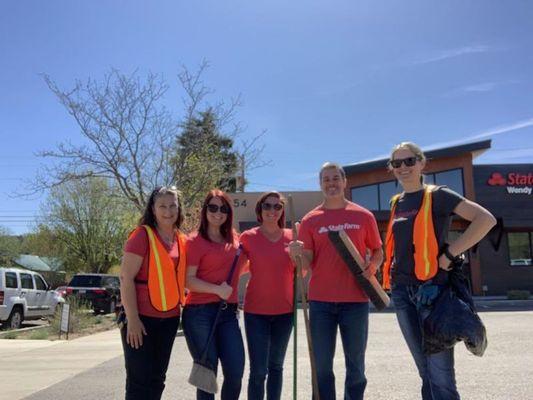 Volunteering to clean up our Main Ave in Durango, Co.