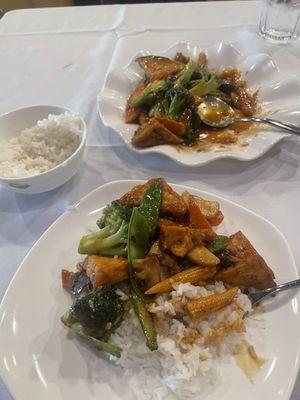 Tofu w/vegetables and rice