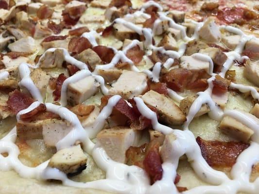 Bacon Chicken Ranch Pizza