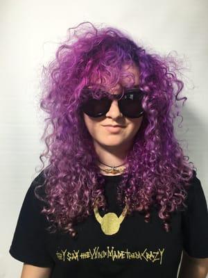 Unicorn hair using Pravana and Joico. These colors require a consult before booking as well as a deposit.