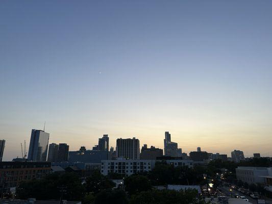 Skyline view from IYKYk rooftop