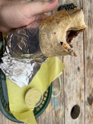 Steak burrito