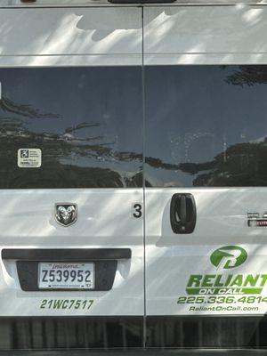 Reliant on call transportation van that hit us.