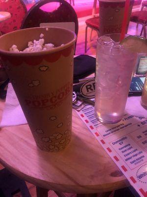 Free popcorn & Lime  Margarita by Flybird