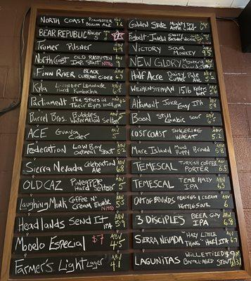 Beer list