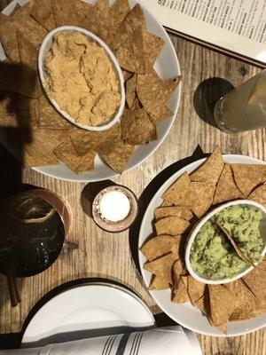 Guacamole, hummus