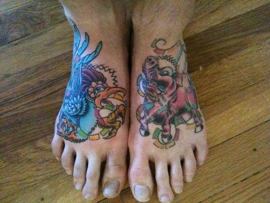 Enrique's work on my feet.