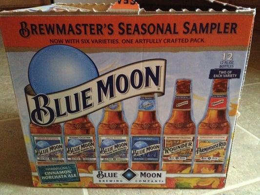 Blue moon seasonal sampler:-)