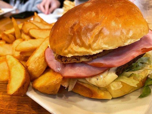 Hawaiian Ham and Pineapple Burger with Jo's