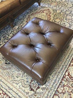 Reupholstered ottoman