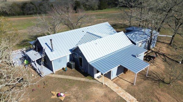 24 Gauge Standing Seam Galvalume Metal Roof Replacement.