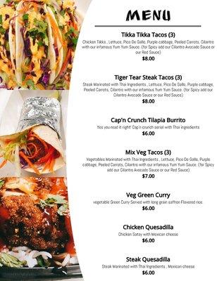 Here is our Menu