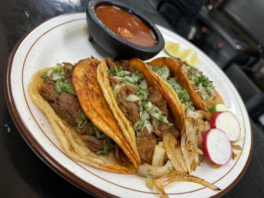 Birria Tacos and Consome