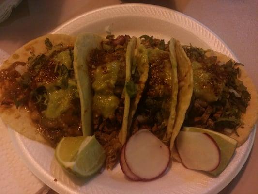 Tacos de asada with home made tortillas