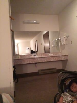 Huge and long bathroom vanity