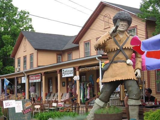 The All-Seeing, All-Knowing Big Man (Davy Crockett) guards our vintage treasures with much love and care.