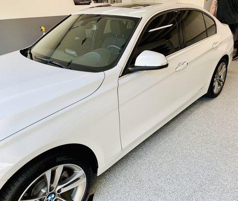 Alpine White BMW with 15 percent ceramic tint