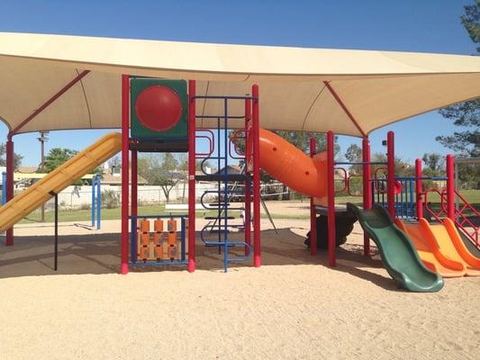 Covered play area for bigger kids