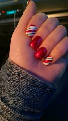 Candy cane nails