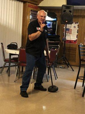 Friday night karaoke with John "Elvis" Peterson!