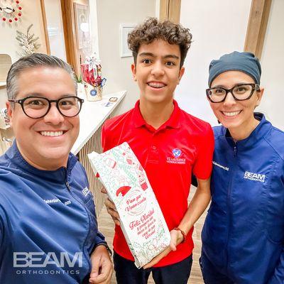 Huge thanks to Alejandro and his wonderful family for the delicious Venezuelan 'pan de jamon' they shared with us at Beam Orthodontics!