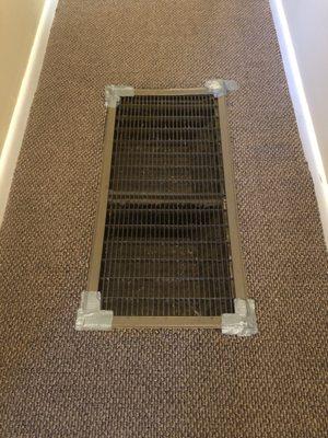 Vent in the hall floor