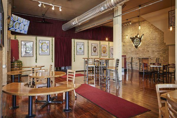 Looking for a space to host a group of up to 25 people? This portion of the UHBC Taproom can be reserved with no fee during regular hours.