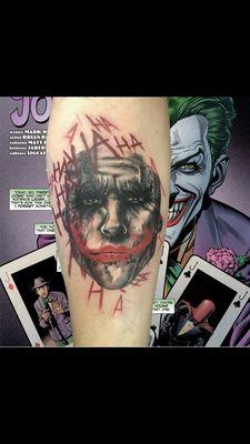 Joker tattoo done by Jr.Rios