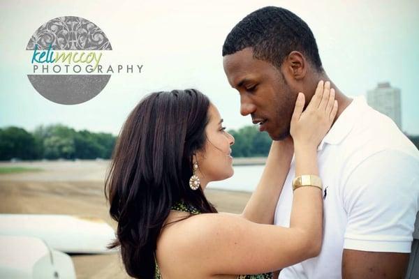 Engagement Photo Session at 63rd Street Beach in Chicago