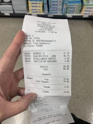 Copy of receipt