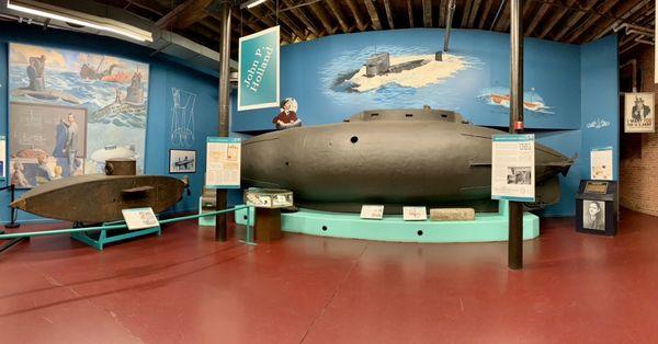 John P. Holland developed the first submarine to be formally commissioned by the US Navy, and the first Royal Navy submarine,