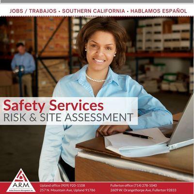 A.R.M. provides Safety Services, including Risk & Site Assessment. OSHA-compliant.