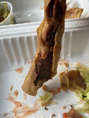 Taquitos, overcooked