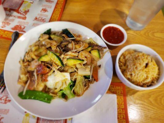 No. 6 combination chop suey with fried rice.