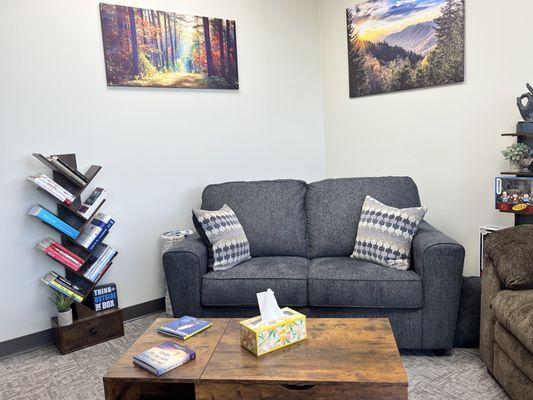 Christian Egan's Therapy office is a safe space for emotional expression and support.