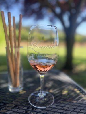 Rose and beautiful glass