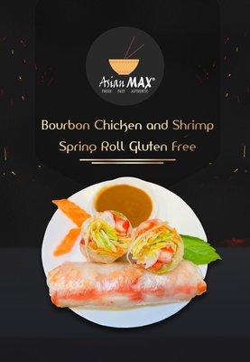 Bourbon Chicken and Shrimp Spring Roll