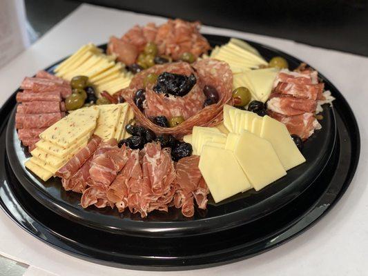 Authentic Italian meats & cheeses snack tray.