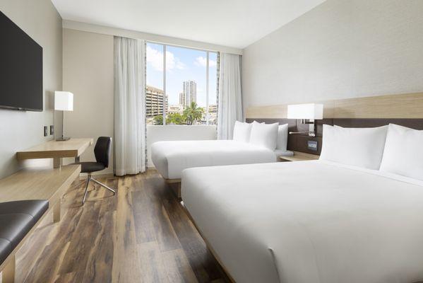 Every room at AC Hotel Honolulu is thoughtfully designed with everything that you need. Book with no resort fees