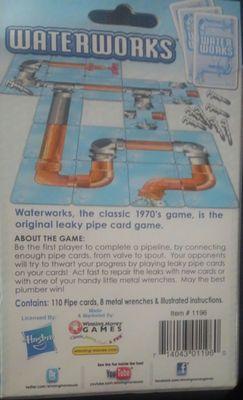 Back side of Water Works game box