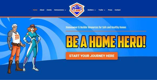 Creating the Home Hero Brand feel for the website. www.planetclark.com