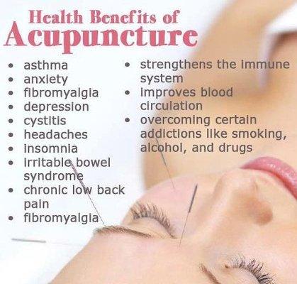 The benefits of acupuncture.