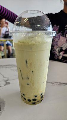 Matcha milkntea with boba