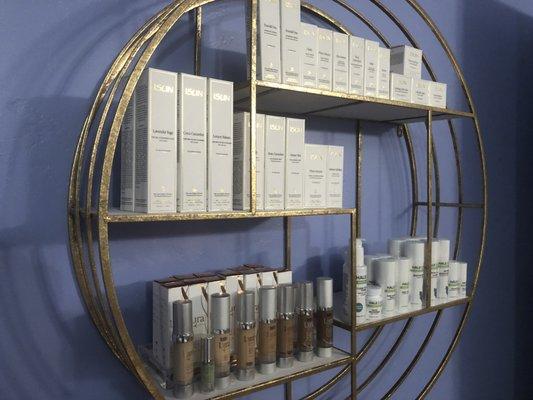 We carry Sia Botanics, Earth Based Body, Isun, Hale and Hush and Lira Clinical skincare lines