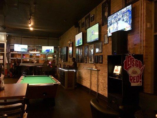 DJ and tons of sports on the TVs