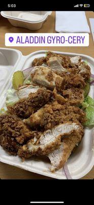 Fried chicken salad