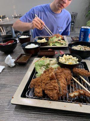 Freaking yummy beef and Chiicken katsu & Yukon!